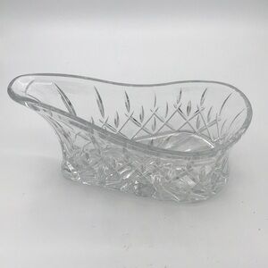 VTG‎ Retired Gorham Crystal Lady Anne Wine Bottle Caddy/Centerpiece *HEAVY